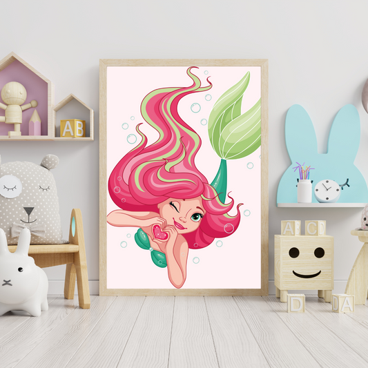 Mermaid Nursery Print