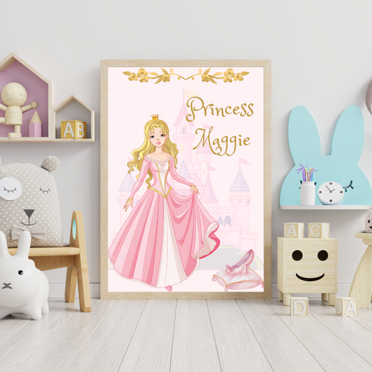 Personalised Princess Nursery Print