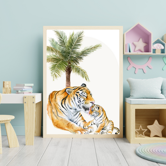 Safari Tiger Nursery Print