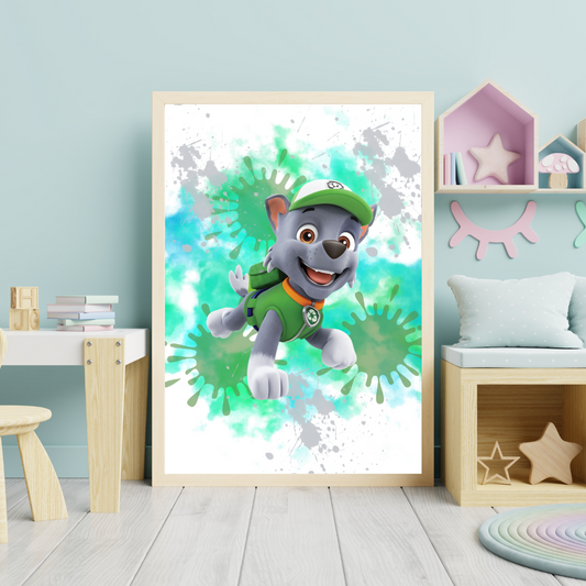 Rocky Paw Patrol Nursery Print