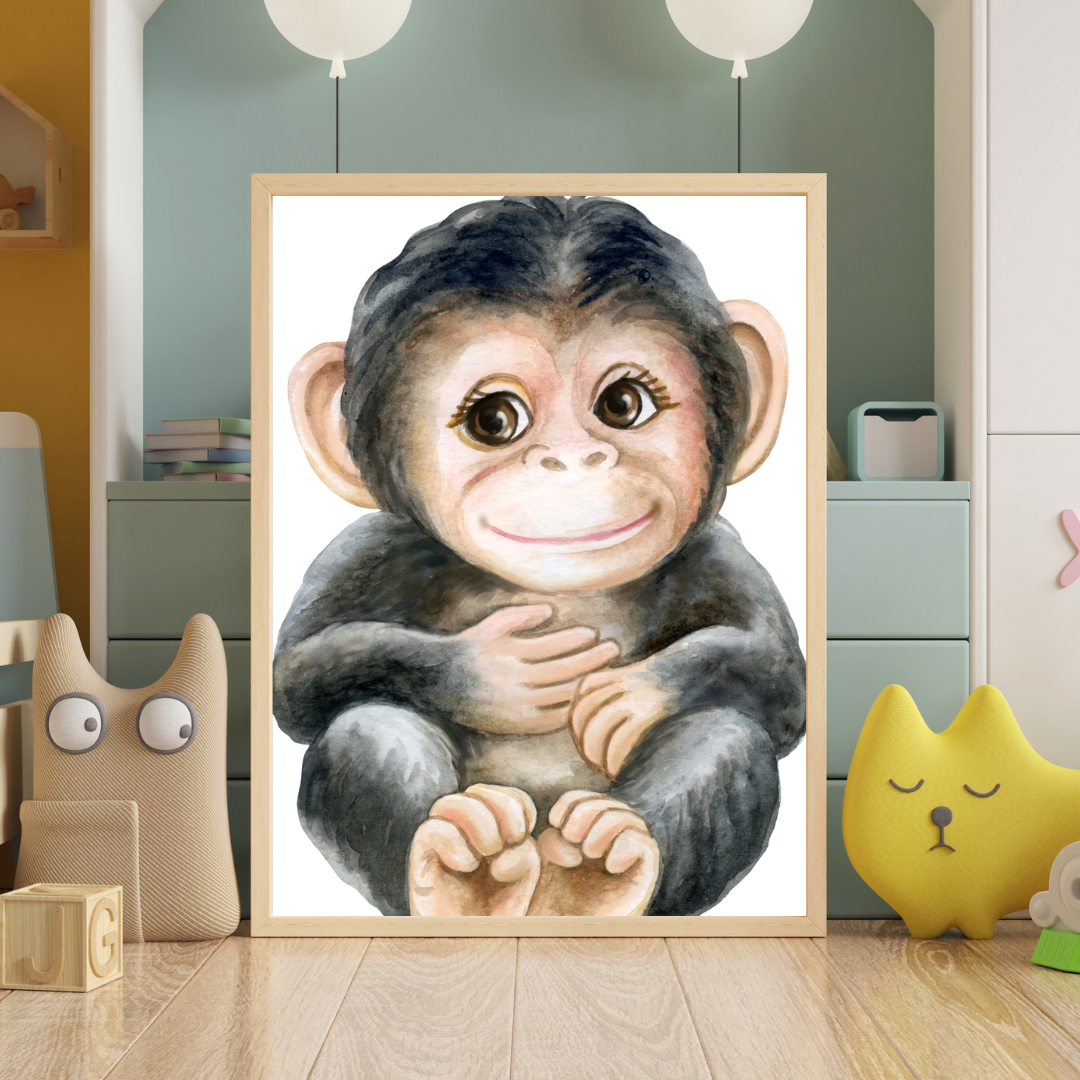 Safari baby Monkey Print