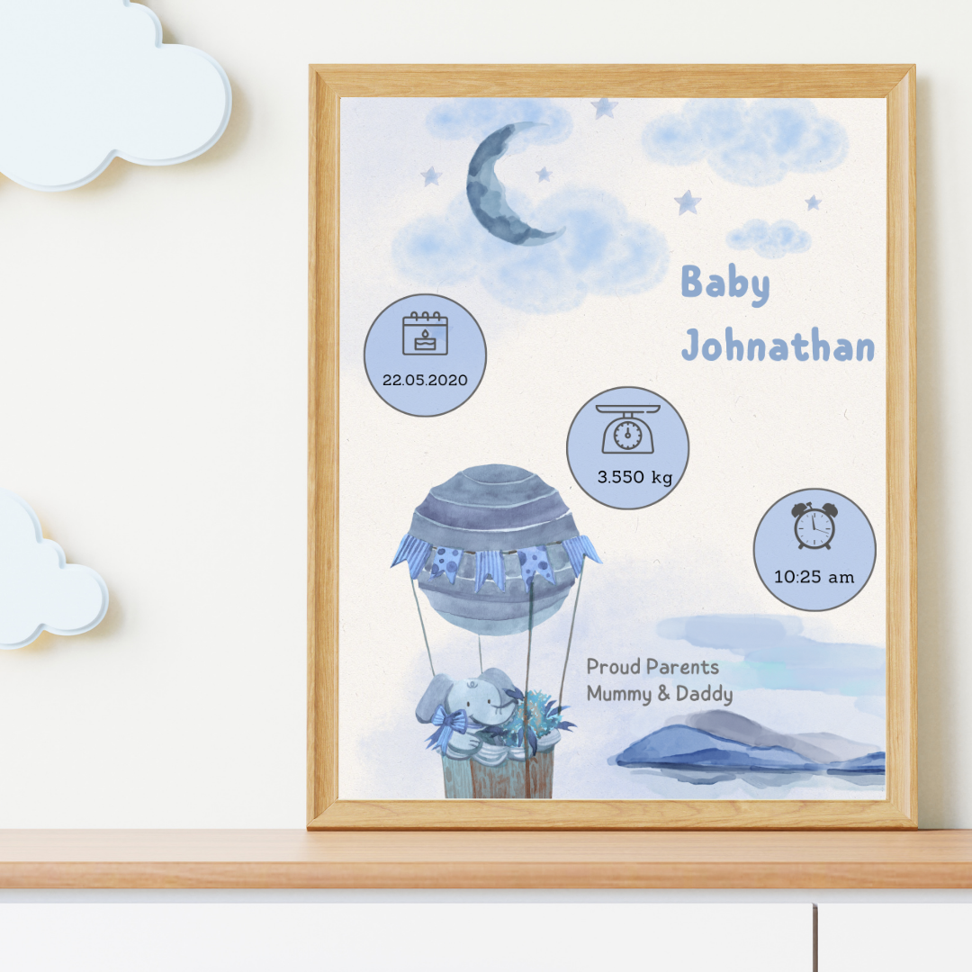 Personalised Baby Night Print