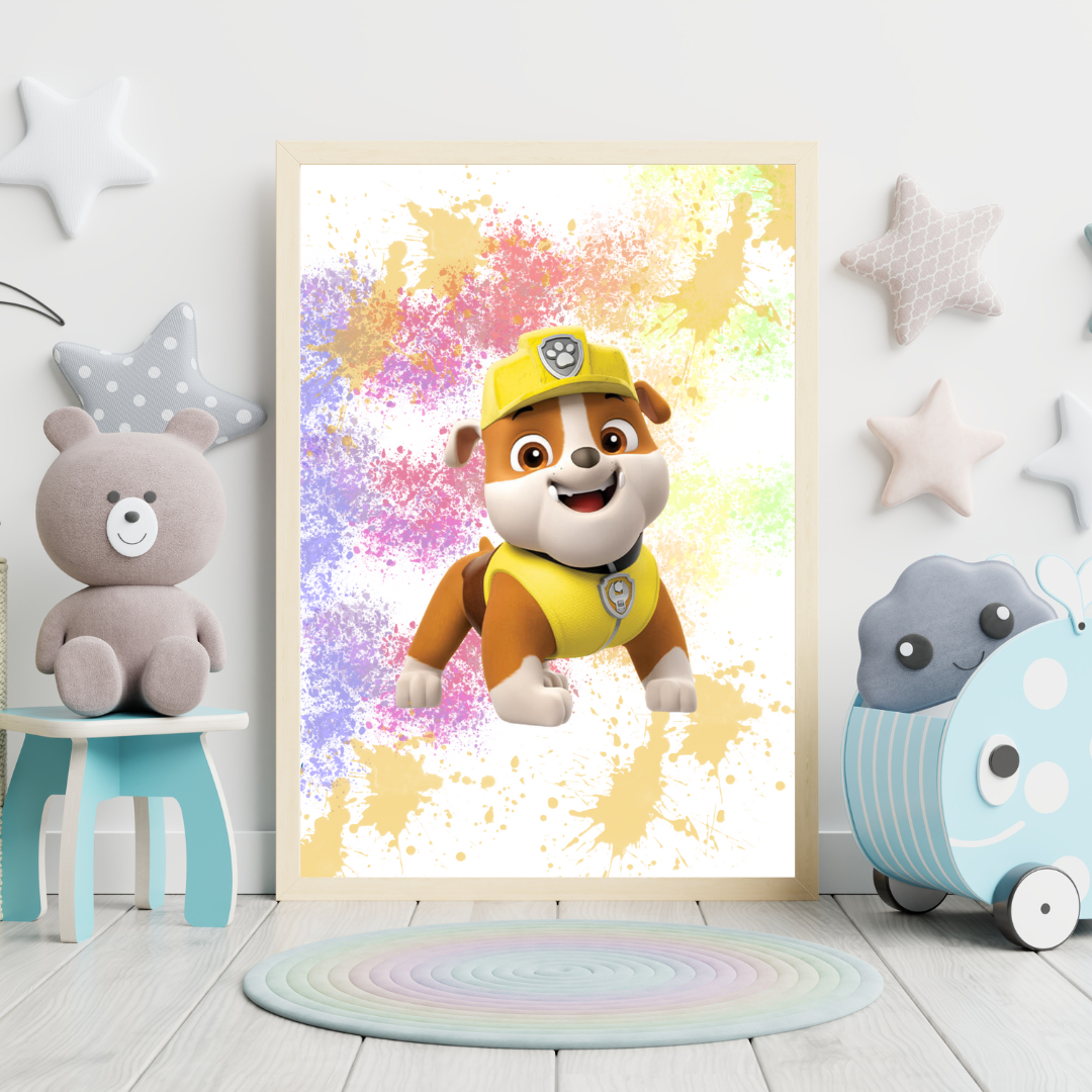 Rubble Paw Patrol Nursery Print