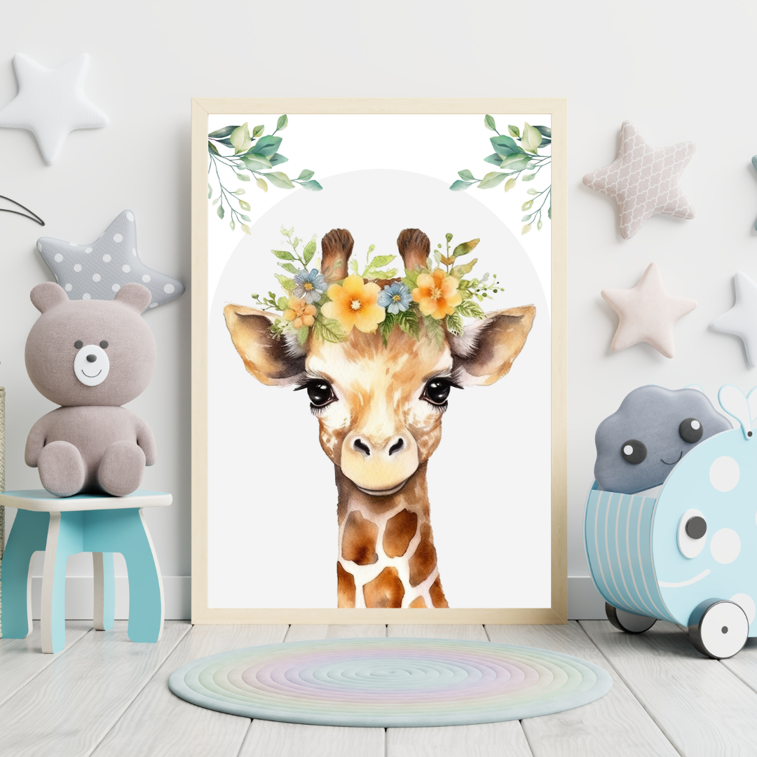 Safari Giraffe Nursery Print