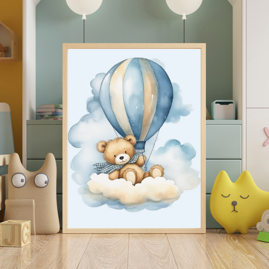 Baby Bear Balloon Print