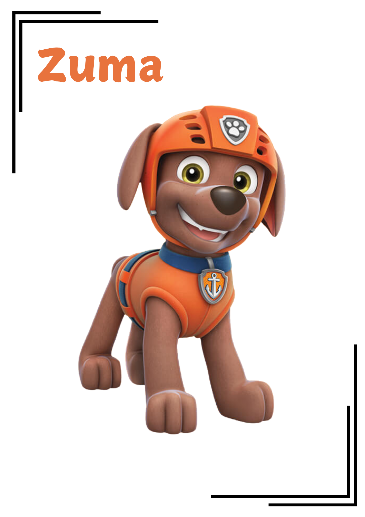 Zuma Paw Patrol Nursery Print