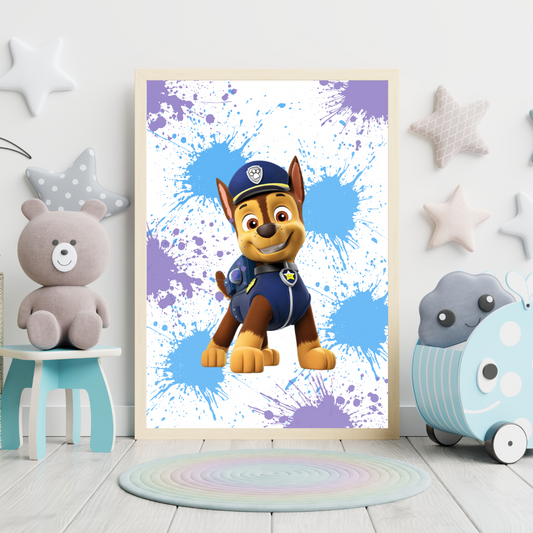 Chase Paw Patrol Nursery Print