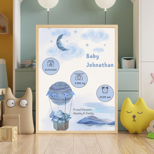 Personalised Baby Night Print