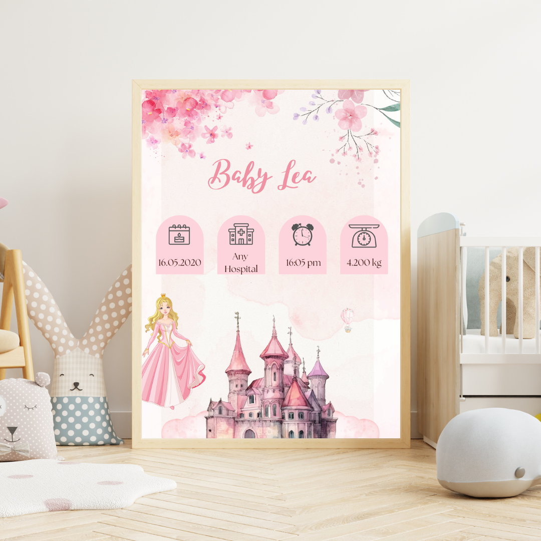 Personalised Princess Nursery Print